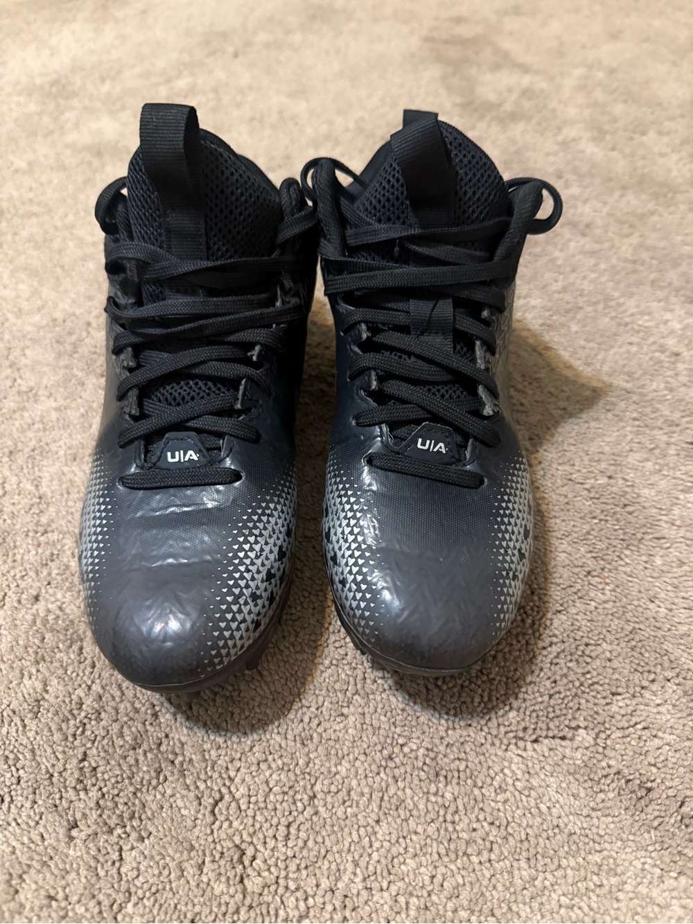 Under Armour Black and Gray Kids' Athletic Shoes